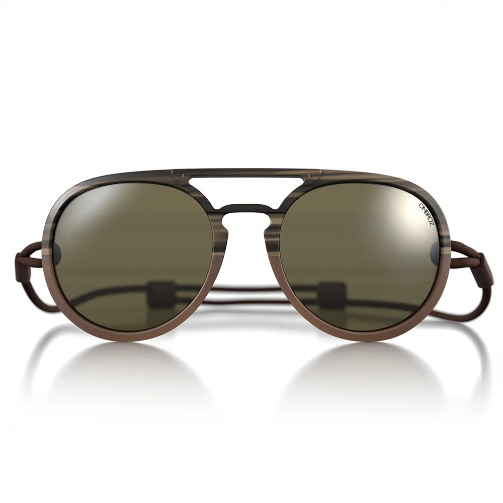 OMBRAZ DOLOMITE Armless Sunglasses Polarized Olive Brown / オンブラズ ドロミテ アームレスサングラス ポラライズド オリーブ ブラウン