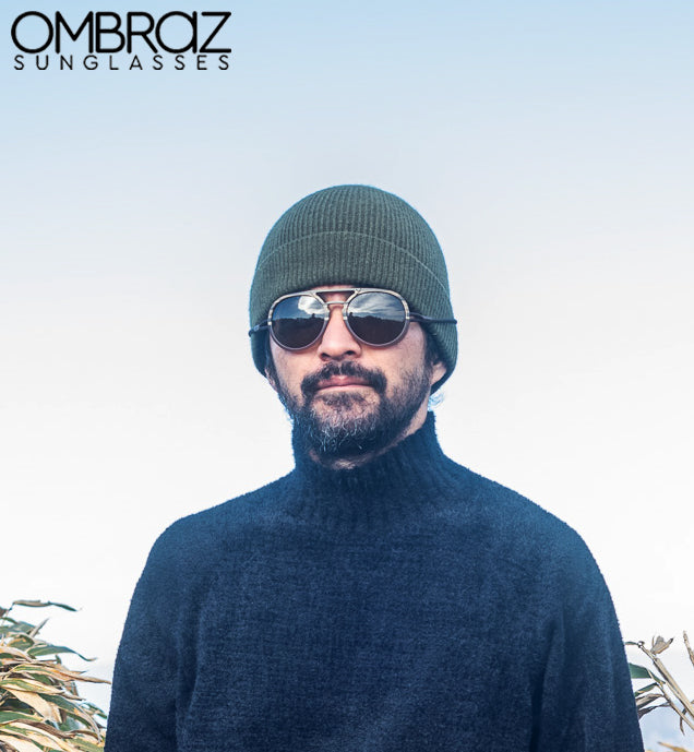 OMBRAZ DOLOMITE Armless Sunglasses Polarized Olive Brown / オンブラズ ドロミテ アームレスサングラス ポラライズド オリーブ ブラウン