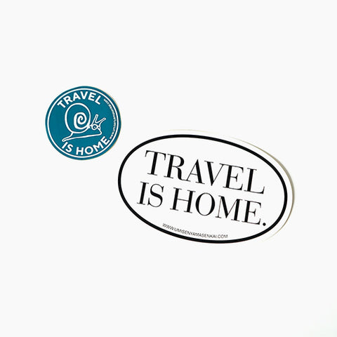 UNHALFDRAWING TRAVEL IS HOME『旅を栖とす』ステッカー