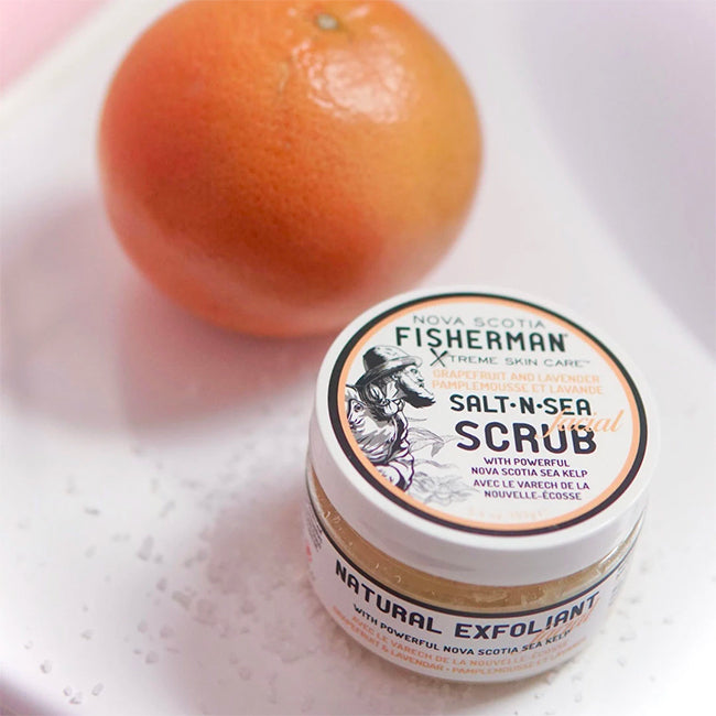 NOVA SCOTIA FISHERMAN  SALT-N-SEA FACIAL SCRUB GRAPEFRUIT & LAVENDER / ノバスコシアフィッシャーマン フェイススクラブ グレープフルーツ＆ラベンダー