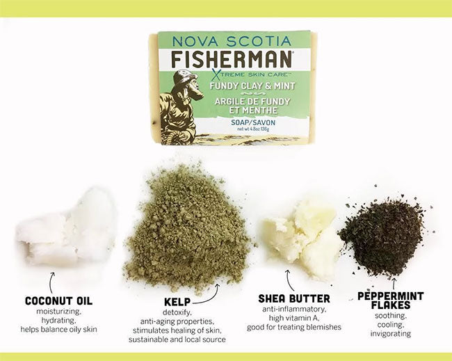 NOVA SCOTIA FISHERMAN / BODY WASH BAR FUNDY CLAY & MINT